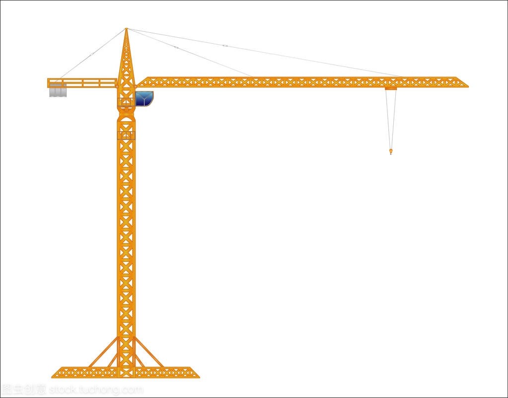 高黃色塔式起重機